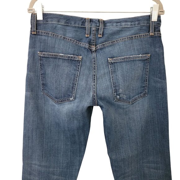 Current/Elliott Boyfriend Jeans Womens Size 25 Mid-Rise Classic Distressed Denim - Picture 9 of 10